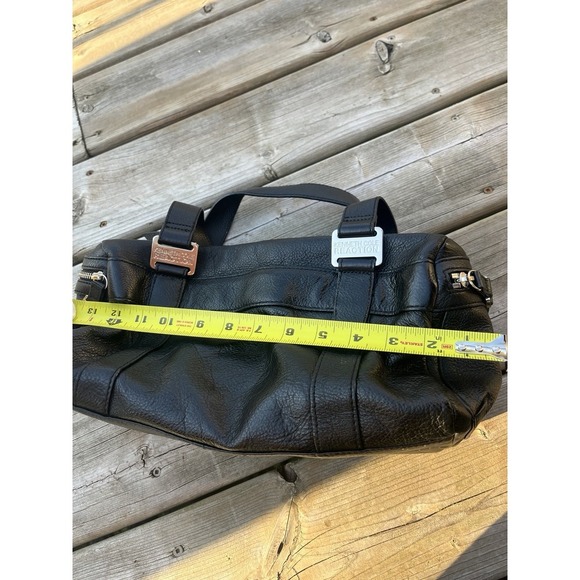 Kenneth Cole Reaction Black Leather Womens Purse Shoulder Bag - Picture 5 of 11